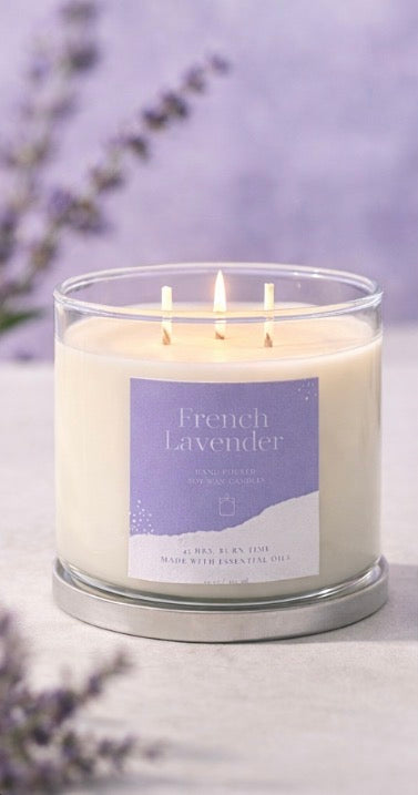 French Lavender Soy 3- Wick Candle
