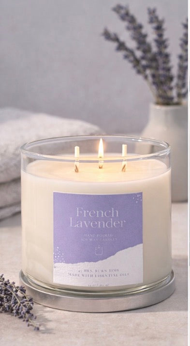 French Lavender Soy 3- Wick Candle