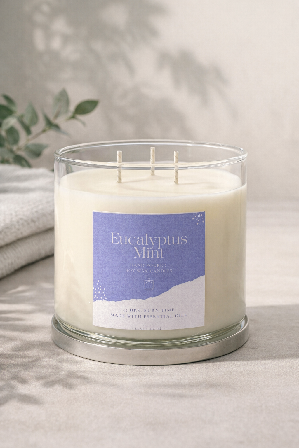 Eucalyptus Mint Soy 3- Wick Candle