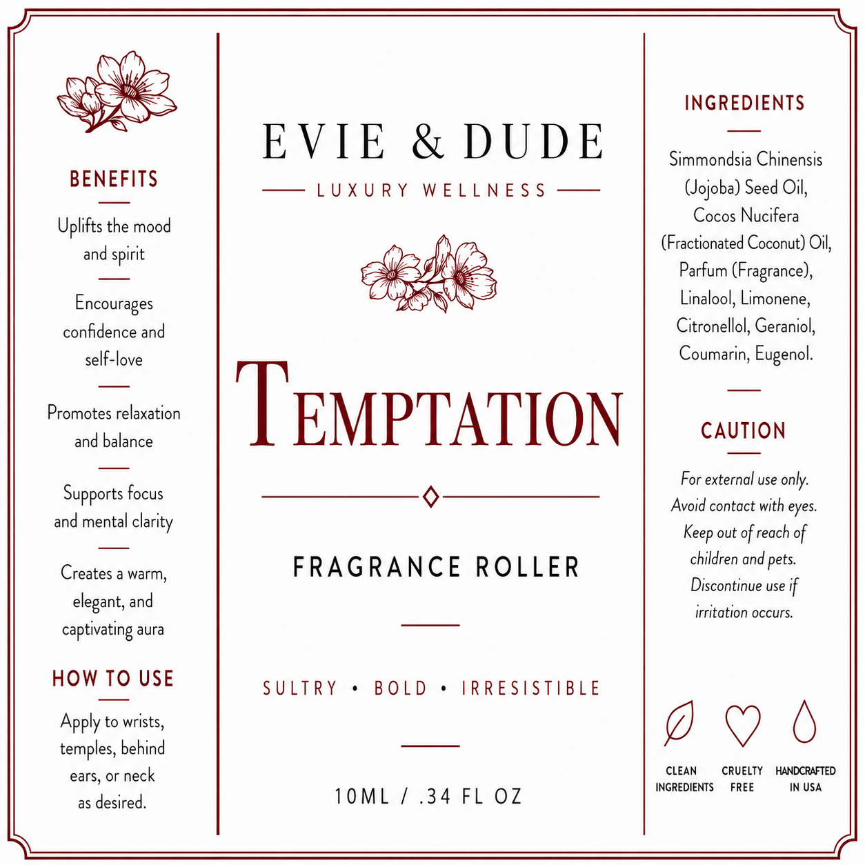 Temptation Fragrance Roller (Unisex)
